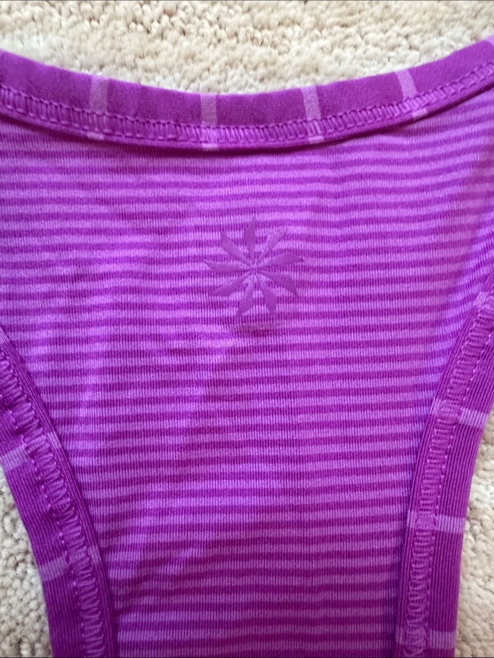 NWT ATHLETA Chi Tank Top Varied Jazz Stripe Purple Size Small - Picture 8 of 15
